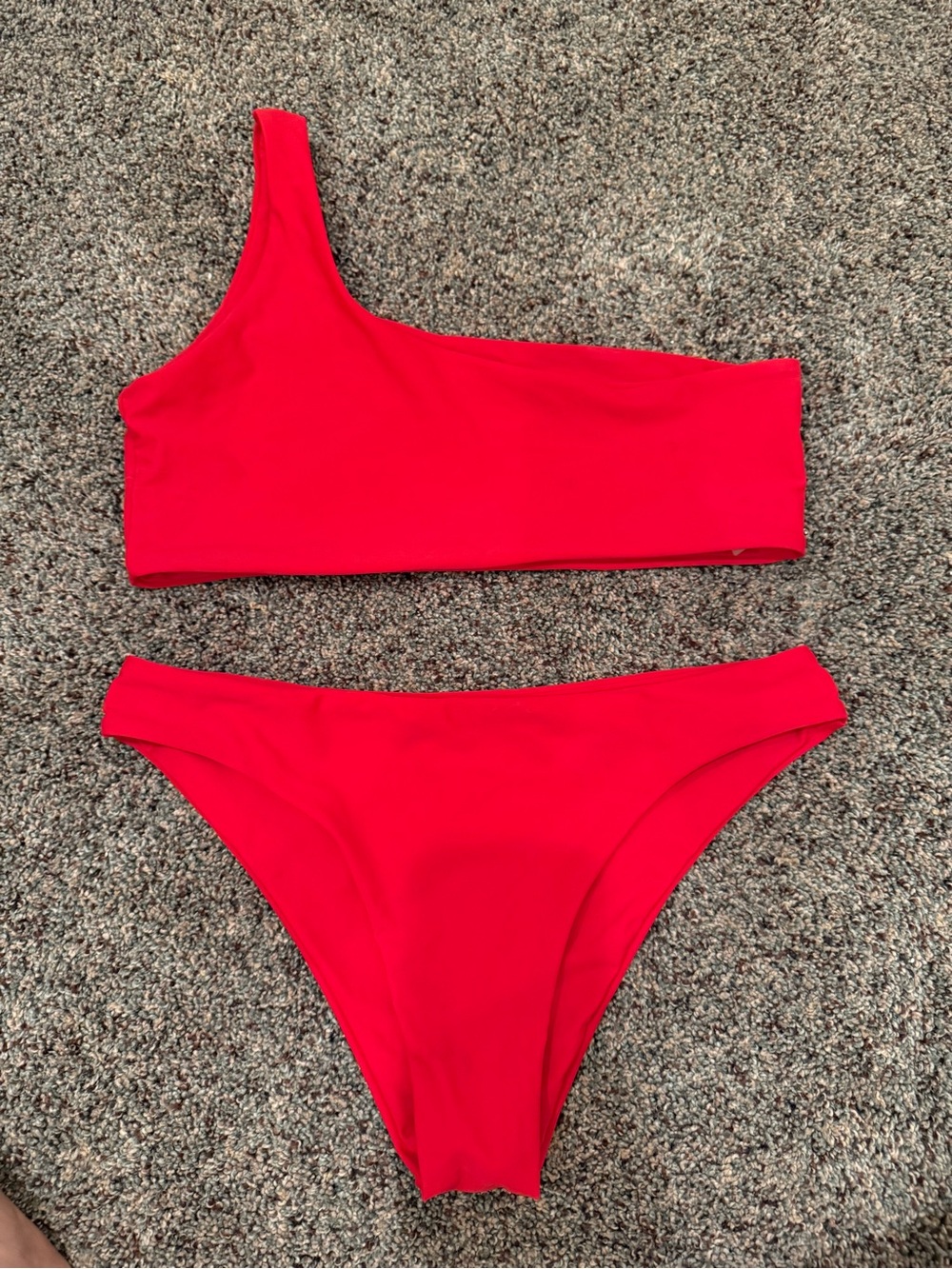 ZAFUL One-Shoulder Red Women's Bikini Set M